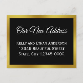 Aangepast elegant ons nieuwe adres Bewegende Aanko Briefkaart