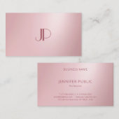 Aangepast elegant Roos Gold Sjabloon Moderne Visitekaartje (Voorkant / Achterkant)