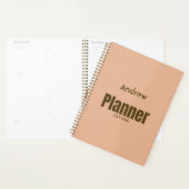 Aangepast elegant roze bruine tekst modern schatti planner (Display)