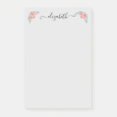 Aangepast Elegant roze handschrift Post-it® Notes (Voorkant)