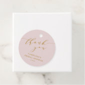 Aangepast Elegant Roze Script Bedankt Bruidsdouche Bedankjes Labels (In situ)