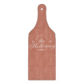 Aangepast Elegant Script Achternaam Hostess Gift Snijplank (Voorkant)