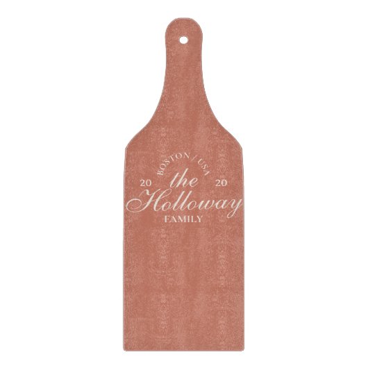 Aangepast Elegant Script Achternaam Hostess Gift Snijplank (Voorkant)