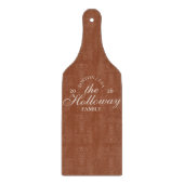 Aangepast Elegant Script Achternaam Hostess Gift Snijplank (Voorkant)