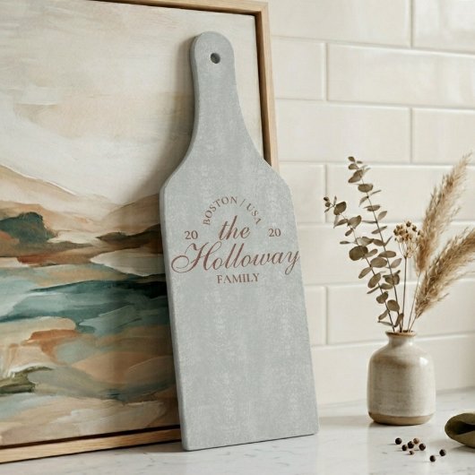 Aangepast Elegant Script Achternaam Hostess Gift Snijplank