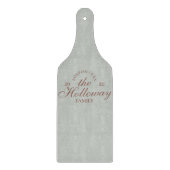 Aangepast Elegant Script Achternaam Hostess Gift Snijplank (Voorkant)