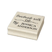 Aangepast Elegant Script Handgemaakt Met Liefde Ha Rubberstempel (Stempel)