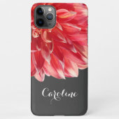 Aangepast Elegant Summery Coral Red Dahlia Flower iPhone Hoesje (Achterkant)