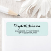 Aangepast Elegant Turquoise Aqua Blue Retouradres Etiket (Insitu)