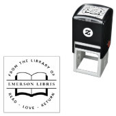 Aangepast elegant "uit de bibliotheek van" bibliot zelfinktende stempel (In situ)