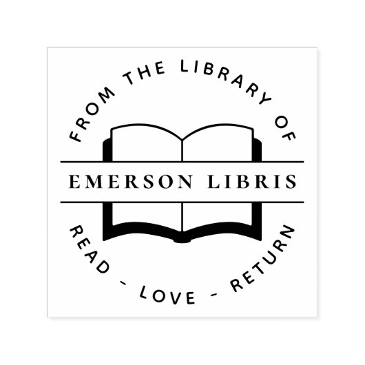 Aangepast elegant "uit de bibliotheek van" bibliot zelfinktende stempel (Design)