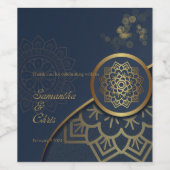 Aangepast elegant wijn etiket (Enkel label)