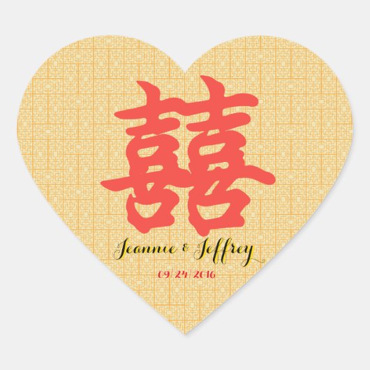 Aangepast elegante Chinese Sticker voor dubbel gel (Voorkant)