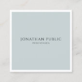Aangepast elegante eenvoudige Sjabloon Trendy Mode Vierkante Visitekaartje (Voorkant)