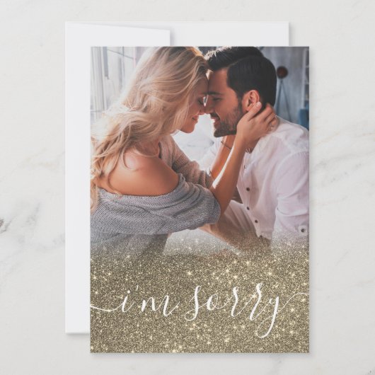 Aangepast elegante foto Het spijt me dat ik Kaart  (Voorkant)