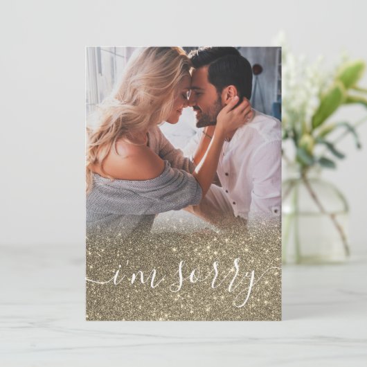 Aangepast elegante foto Het spijt me dat ik Kaart  (Staand voorkant)