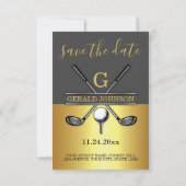 Aangepast elegante golf monogram 3.5x5 kaart (Achterkant)