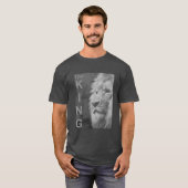 Aangepast elegante moderne Pop Art Lion Head-Manne T-shirt (Voorkant volledig)