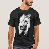 Aangepast elegante moderne Pop Art Lion Head-Manne T-shirt (Voorkant)