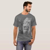 Aangepast elegante moderne Pop Kunst Lion Hoofd Ma T-shirt (Voorkant volledig)