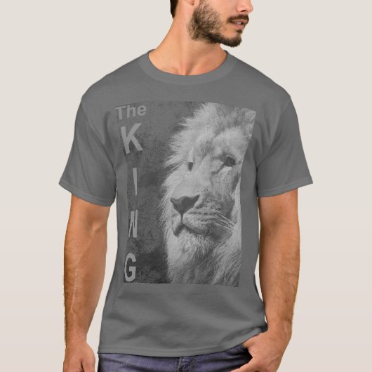 Aangepast elegante moderne Pop Kunst Lion Hoofd Ma T-shirt (Voorkant)