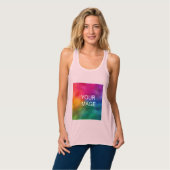Aangepast elegante moderne, zachte, roze Sjabloon  Tanktop (Volledige Voorkant)