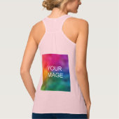 Aangepast elegante moderne, zachte, roze Sjabloon  Tanktop (Achterkant)