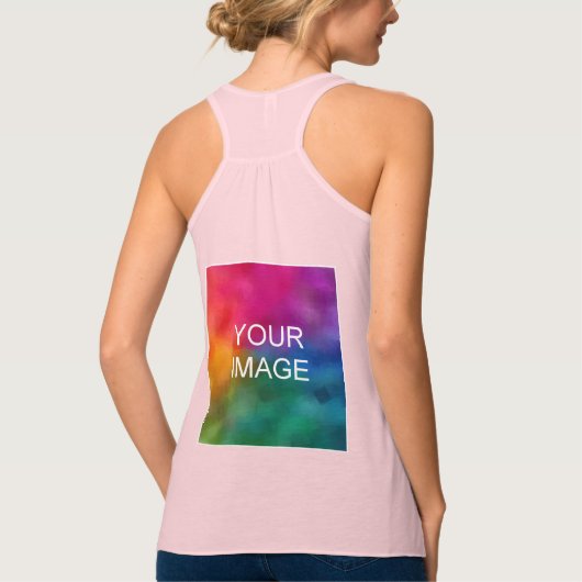 Aangepast elegante moderne, zachte, roze Sjabloon  Tanktop (Achterkant)