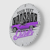 Aangepast elke naam Faux Neon 1950's klassieke aut Grote Klok (Hoek)