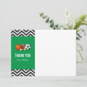 Aangepast en all-star sport verjaardag dank je kaa bedankkaart (Staand voorkant)