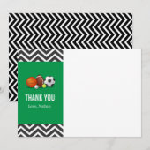 Aangepast en all-star sport verjaardag dank je kaa bedankkaart (Voorkant / Achterkant)