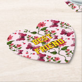 Aangepast en gepersonaliseerd bloemmotief met vlin kartonnen onderzetters (Gekanteld)