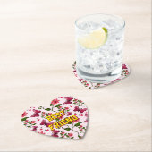 Aangepast en gepersonaliseerd bloemmotief met vlin kartonnen onderzetters (Insitu)