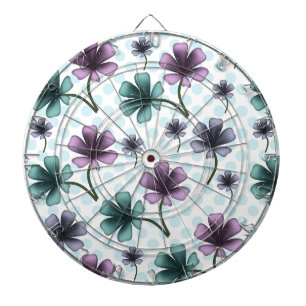 Aangepast en gepersonaliseerd bloempatroon  dartbord