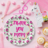 Aangepast en gepersonaliseerd bloempatroon  papieren bordje (Feest)