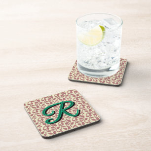 Aangepast en gepersonaliseerd botanisch patroon bier onderzetter