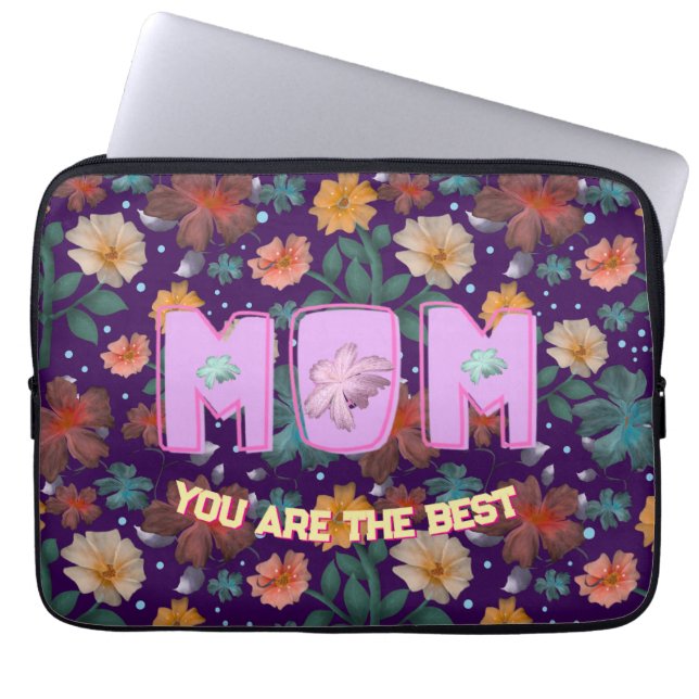Aangepast en gepersonaliseerd cadeau voor Moederda Laptop Sleeve (Voorkant)