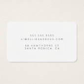 Aangepast en schoon Visitekaartje voor modern ontw (Achterkant)