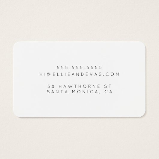 Aangepast en schoon Visitekaartje voor modern ontw (Achterkant)