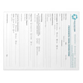 Aangepast endodontisch consultatieformulier notitieblok (Voorkant)