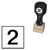 Aangepast enkel nummer rubberstempel (Gestempeld)