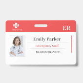 Aangepast ER ID Badge Sjabloon | Spoedeisende Hulp (Voorzijde)