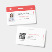 Aangepast ER ID Badge Sjabloon | Spoedeisende Hulp (Voor- en achterkant)