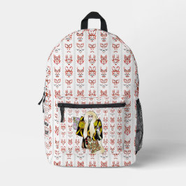 Aangepast Esthetisch Japans kabuki patroon Bedrukte Rugzak