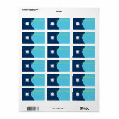Aangepast etiket met vlag van Minnesota, VS (Full Sheet)