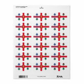 Aangepast etiket met vlag van Montreal, Canada (Full Sheet)