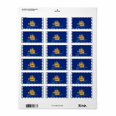 Aangepast etiket met vlag van Quebec City, Canada (Full Sheet)
