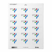 Aangepast etiket met vlag van Seoul (Full Sheet)