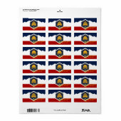 Aangepast etiket met vlag van Utah, VS (Full Sheet)