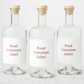 Aangepast etiket voor voedselcontainer (Flessen)